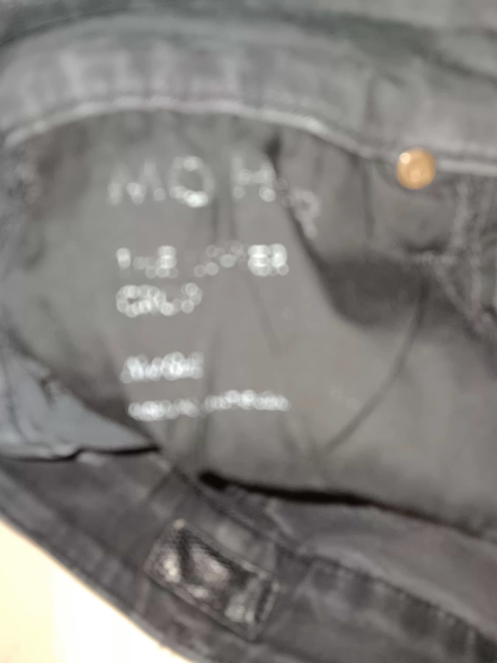 MOTHER High-Rise Black Womens Jeans - Slim Back Pocket Stitching - Picture 7 of 7